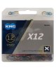 KMC Fahrrad Kette X12 Aurora Blue Kompatibilität: 12-fach | SB-Verpackung | blau | 126 Glieder