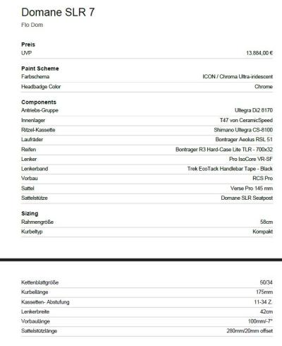 Trek Domane SLR 7 Project One Ultra iriscendent 58 Produktbild 1