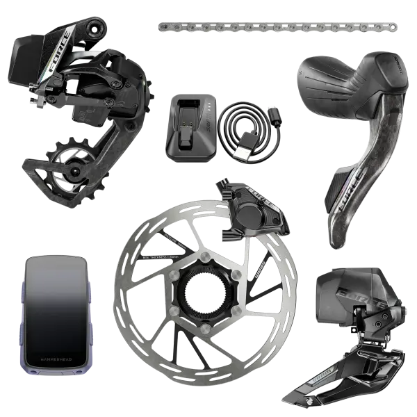 SRAM Schaltgruppenset Force AXS 2x12s E1 HRD-FM, 160-CL, inkl. Hammerhead Karoo