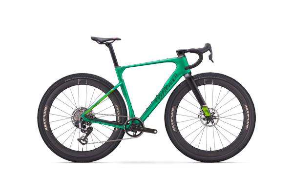 Wilier RAVE SLR ID2 FORCE XPLR E1 1X13 GRA FF AERO 48 M PIXEL GREEN MATT
