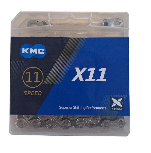 KMC Fahrrad Kette X11 11-fach silber/grau 114 Glieder, 1/2" x 11/128"