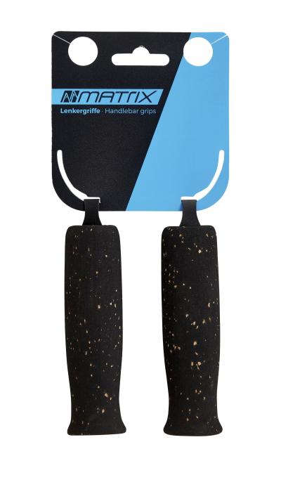 MATRIX Lenkergriff G8 Kork Länge: 125/125 mm | schwarz | Kork / EVA | Ausführung: lang/lang | SB-Verpackung Produktbild 1