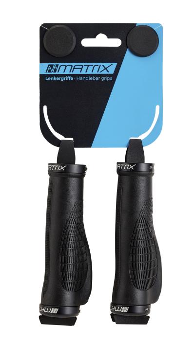 MATRIX Lenkergriff G1 Double Density Länge: 130/130 mm | schwarz | Rubber / Aluminium | Ausführung: lang/lang | SB-Verpackung Produktbild 1