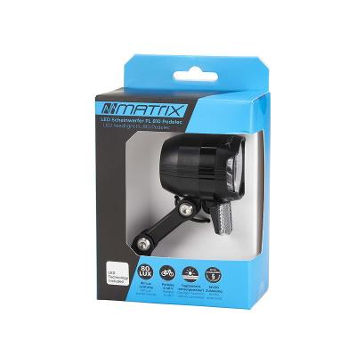 MATRIX E-Bike LED Scheinwerfer Shiny E-Bike 80 LUX FL810 mit Tagfahrlicht  80 Lux  SB-Verpackung Produktbild 2