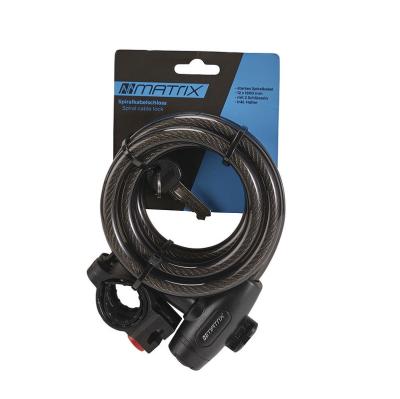 MATRIX Spiralkabelschloss SPS 1800 12 mm schwarz 180 cm EVP Produktbild 2