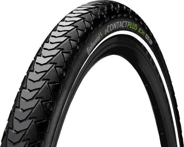 CONTINENTAL Fahrradreifen eContact Plus 28 Zoll | ETRTO: 50-622 | Draht | schwarz Reflex