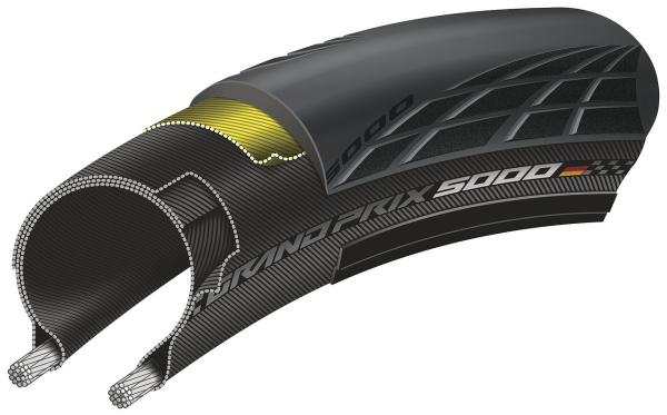 Continental Fahrradreifen Grand Prix 5000 schwarz 28-622 700x28C 01016250