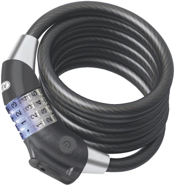 ABUS Zahlen-Spiralkabelschloss Raydo Pro 1450/185 TexKF 12 mm schwarz 185 cm