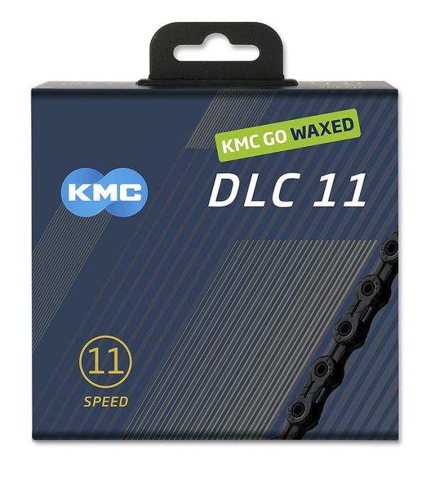KMC Fahrrad Kette DLC11 WAXED 11-fach schwarz 118 Glieder, 1/2" x 11/128"