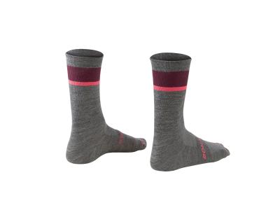 Bontrager Socke Bontrager Race Crew Wool L (43-45) Grey/Mulb Produktbild 1