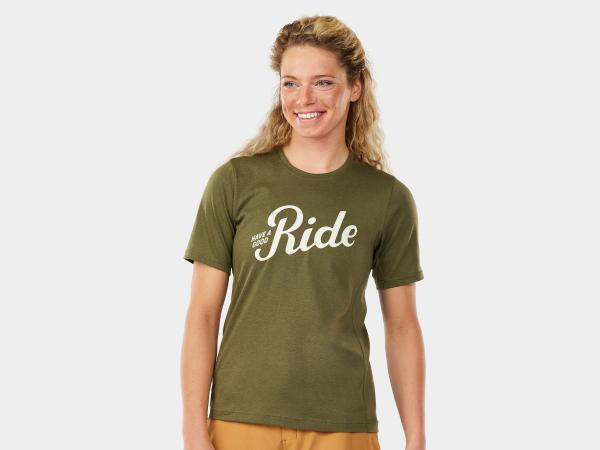  Shirt Trek Evoke Tech Tee Women X-Small Black Oliv