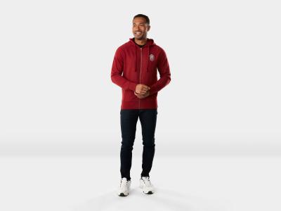 Trek Oberteil Trek Fun Badge Full Zip Hoodie S Dark Red Produktbild 5