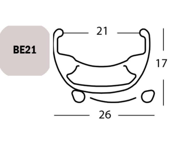 Exal FELGE BE 21, 28" 32L SCHW 21-622 VL:6,5MM EINFACHOESEN