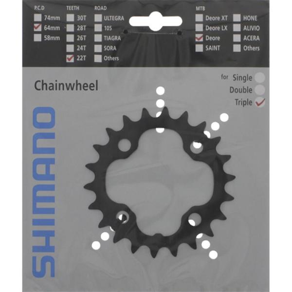 SHIMANO Kettenblatt DEORE FC-M590, FC-M591 22 Z&auml;hne