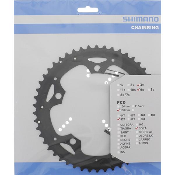 SHIMANO Kettenblatt SORA FC-3503 50 Z&auml;hne f&uuml;r KSR Schwarz