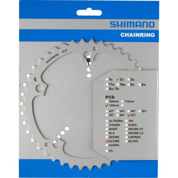 SHIMANO Kettenblatt ALFINE FC-S501 42 Z&auml;hne Silber