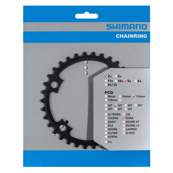 SHIMANO Kettenblatt FC-R3000 34 Z&auml;hne Schwarz