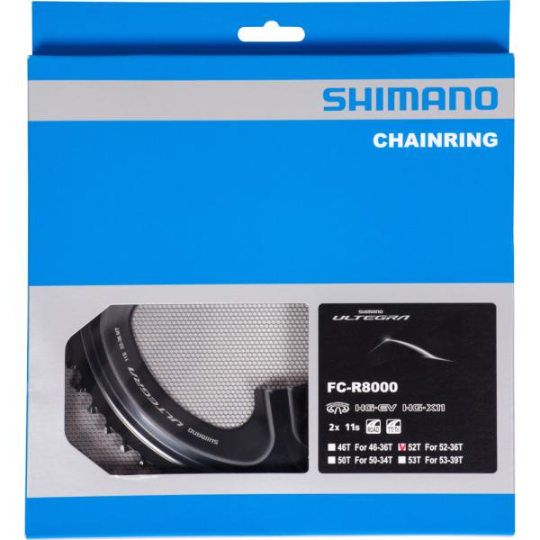 SHIMANO Kettenblatt ULTEGRA FC-R8000 52 Z&auml;hne Schwarz