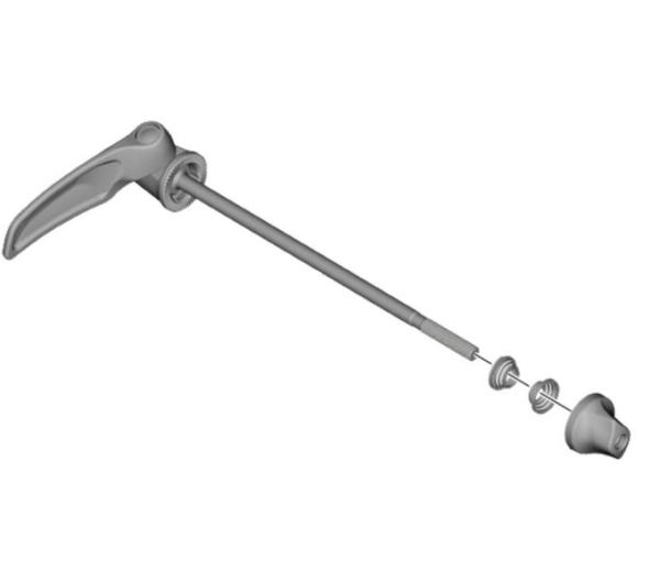 SHIMANO Schnellspanner 166 mm FH-M3050, FH-TX800 Silber