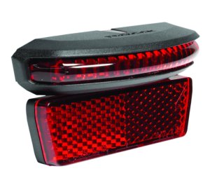 TRELOCK LED E-Bike Rücklicht LS 651 COB Line inkl. abnehmbarer Reflektor | Befestigung: Gepäckträger | schwarz | Bolzenabstand: 50 mm