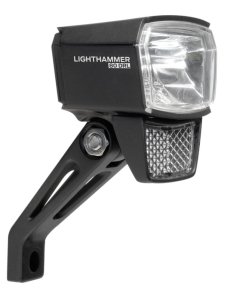 TRELOCK E-Bike LED Scheinwerfer Lighthammer 80 LS 830-T | Befestigung: Gabelkrone