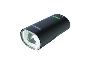 LITECCO LED Batteriefrontleuchte Highlux 30 Akku inkl. Halter (bis 31,8 mm), USB-Ladekabel und Li-Polymer Akku | Befestigung: Lenker | schwarz | SB-Verpackung