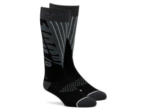 100% Torque comfort moto socks  S/M Black / Steel Grey