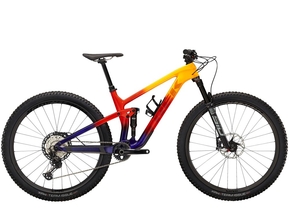 Trek Top Fuel 9.8 XT M Marigold to Red to Purple Abyss Fade