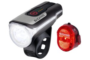 Sigma Sport Beleuchtung AURA 80 USB Set mit NUGGET II
