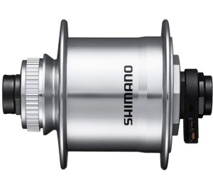 SHIMANO Nabendynamo NEXUS DH-UR705-3 für Scheibenbremse, 32 Loch, Steckachse 12 mm, Cent Silber