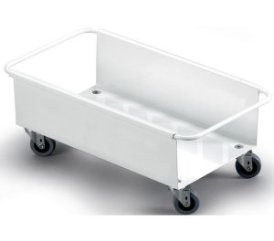 LISTA Fahrwagen für Abfallbehälter 60 L, Für Abfallbehälter 60 L, 260 x 180 x 470 mm ( Weiß