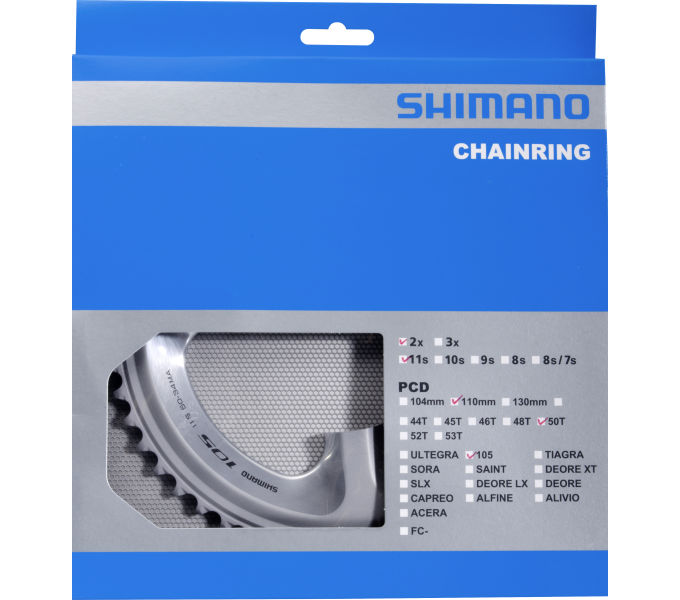 SHIMANO Kettenblatt 105 FC-5800 50T (MA) Silber
